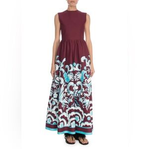 Valentino Red and White Sleeveless A-line Maxi jumpsuit new tags IT 46